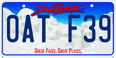 SD license plate 0ATF39