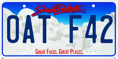 SD license plate 0ATF42