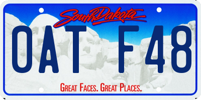 SD license plate 0ATF48