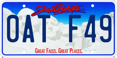 SD license plate 0ATF49