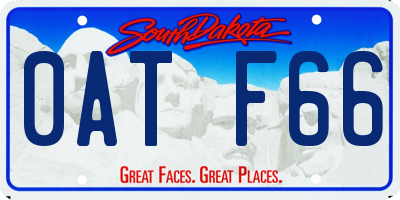 SD license plate 0ATF66