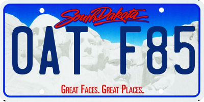 SD license plate 0ATF85