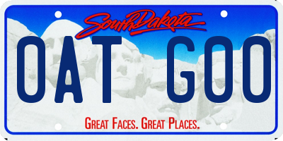 SD license plate 0ATG00