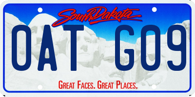 SD license plate 0ATG09