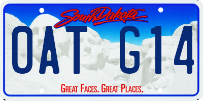 SD license plate 0ATG14