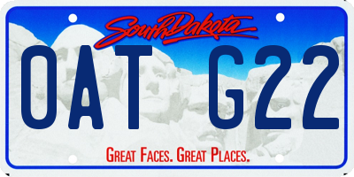 SD license plate 0ATG22