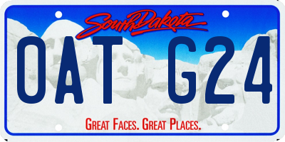 SD license plate 0ATG24