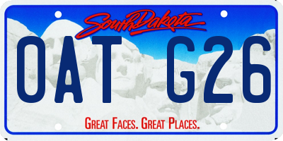SD license plate 0ATG26