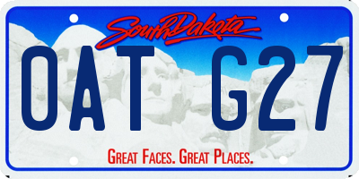 SD license plate 0ATG27