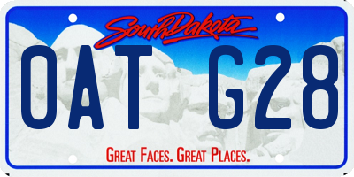 SD license plate 0ATG28