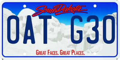 SD license plate 0ATG30