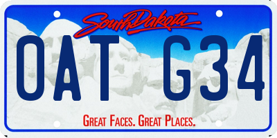 SD license plate 0ATG34