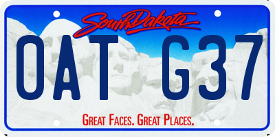 SD license plate 0ATG37