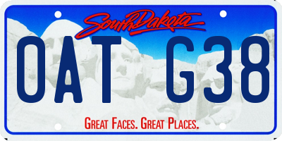 SD license plate 0ATG38