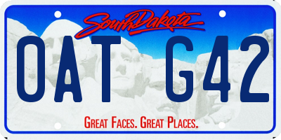 SD license plate 0ATG42