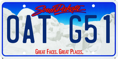 SD license plate 0ATG51