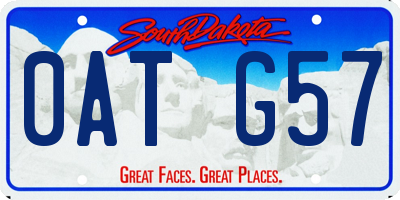 SD license plate 0ATG57