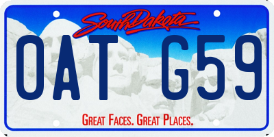SD license plate 0ATG59