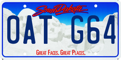 SD license plate 0ATG64