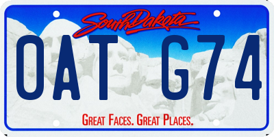 SD license plate 0ATG74
