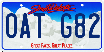 SD license plate 0ATG82