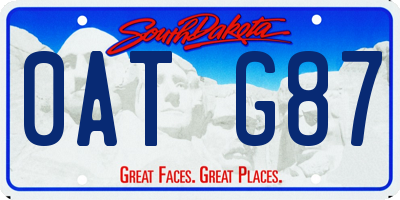 SD license plate 0ATG87