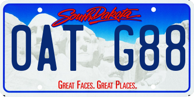 SD license plate 0ATG88