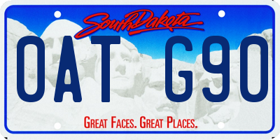 SD license plate 0ATG90