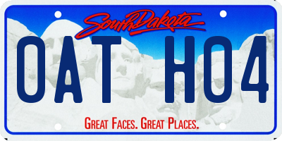 SD license plate 0ATH04