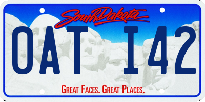 SD license plate 0ATI42