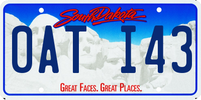 SD license plate 0ATI43