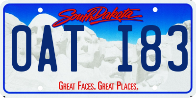 SD license plate 0ATI83