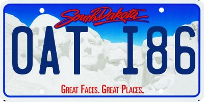 SD license plate 0ATI86