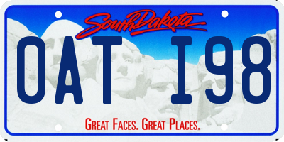 SD license plate 0ATI98