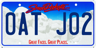 SD license plate 0ATJ02