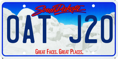 SD license plate 0ATJ20