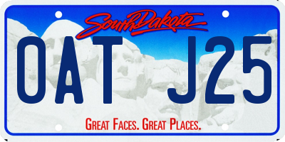 SD license plate 0ATJ25