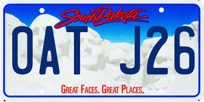 SD license plate 0ATJ26