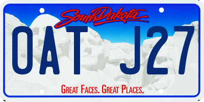 SD license plate 0ATJ27