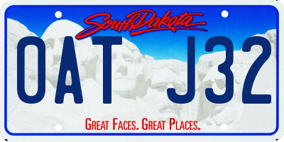 SD license plate 0ATJ32