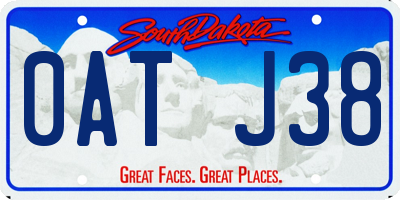 SD license plate 0ATJ38