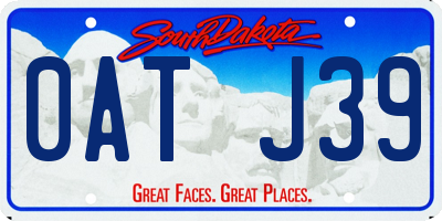 SD license plate 0ATJ39