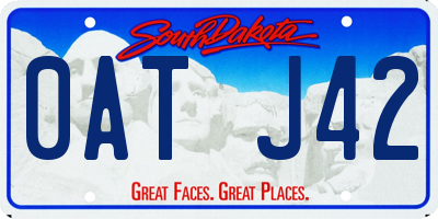 SD license plate 0ATJ42