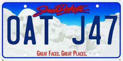 SD license plate 0ATJ47