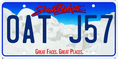 SD license plate 0ATJ57