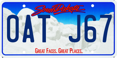 SD license plate 0ATJ67