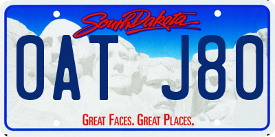 SD license plate 0ATJ80