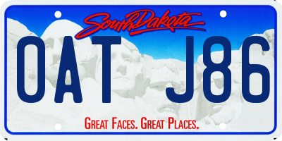 SD license plate 0ATJ86