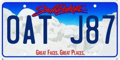 SD license plate 0ATJ87