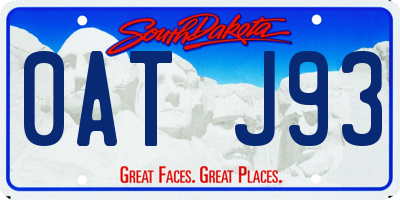 SD license plate 0ATJ93